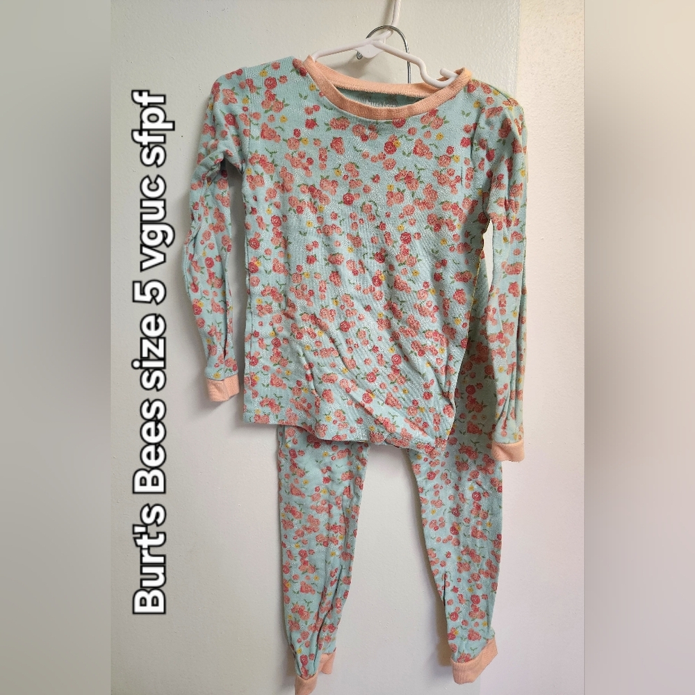 Burt Bees Girl Floral Pajama Set